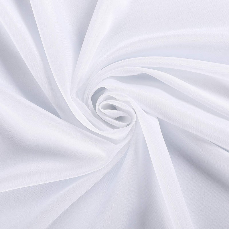 Ascoza 2pack 70 Inch White Round Tablecloth in Polyester Fabric for Wedding/Banquet/Restaurant/Parties - Image 3